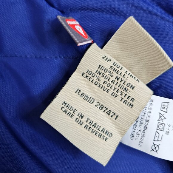 LL Bean Jacket Womens M Medium Blue Rain Coat Hooded H2OFF Lined Primaloft - Picture 8 of 14